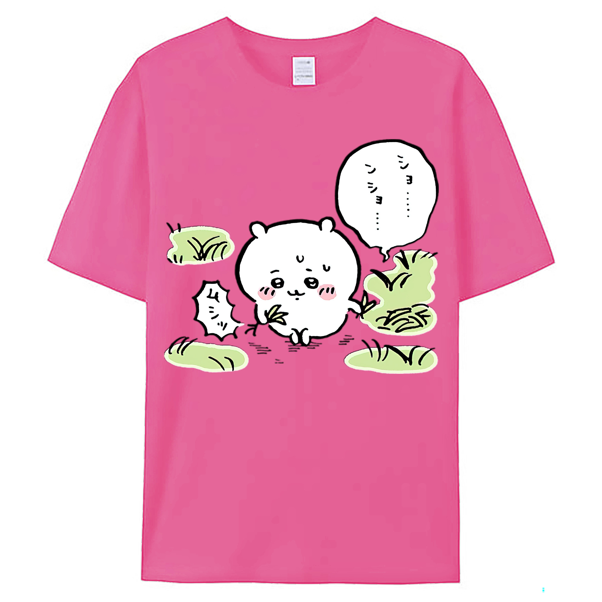 （画像用） ちいかわ ちいかわ Chii-kawa chiikawa レディースカジュアルプリントTシャツ（綿100％）